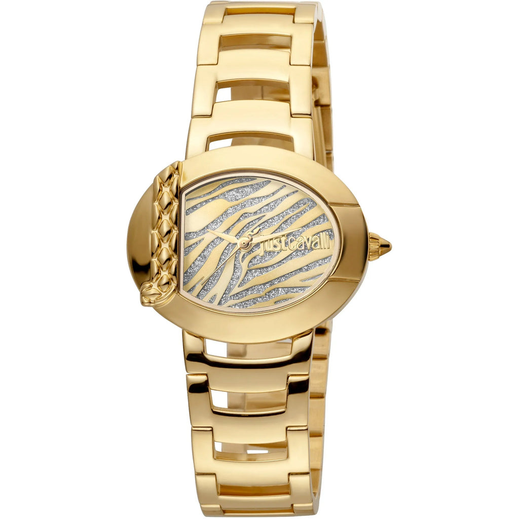 Just Cavalli Steel Yellow Gold Zebra Glitter -korean beauty