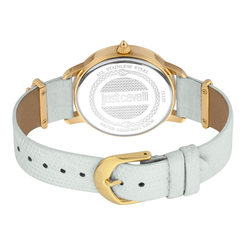 Just Cavalli Just per me Leather White Yellow Gold Zebra Glitter -korean beauty