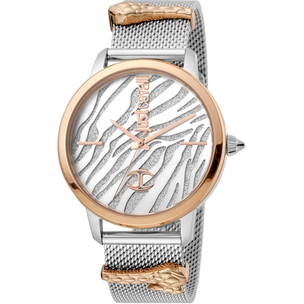 Just Cavalli Just per me Steel Rose Gold TwoTone Zebra Glitter -korean beauty