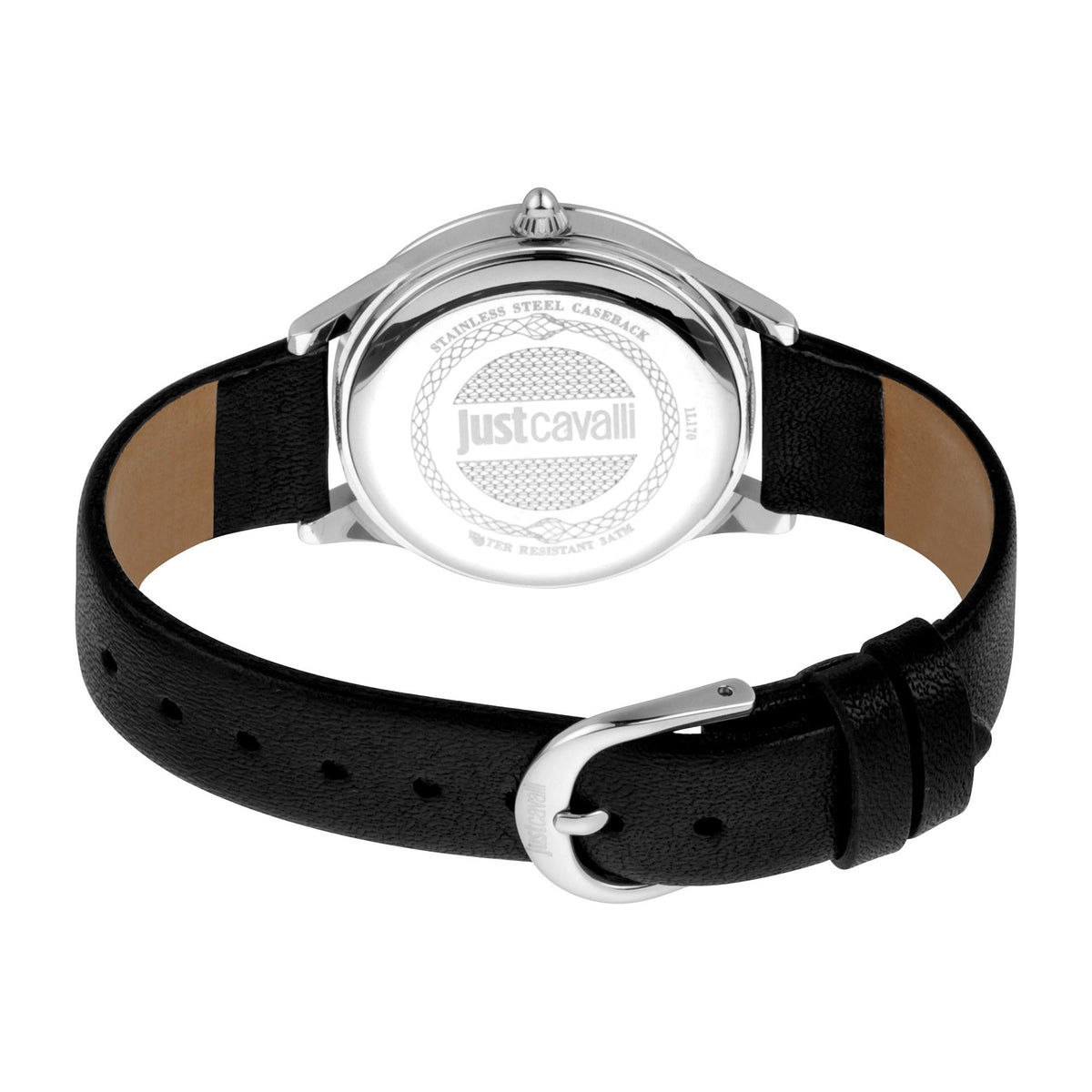 Just Cavalli Black Silver Leopard Logo -korean beauty