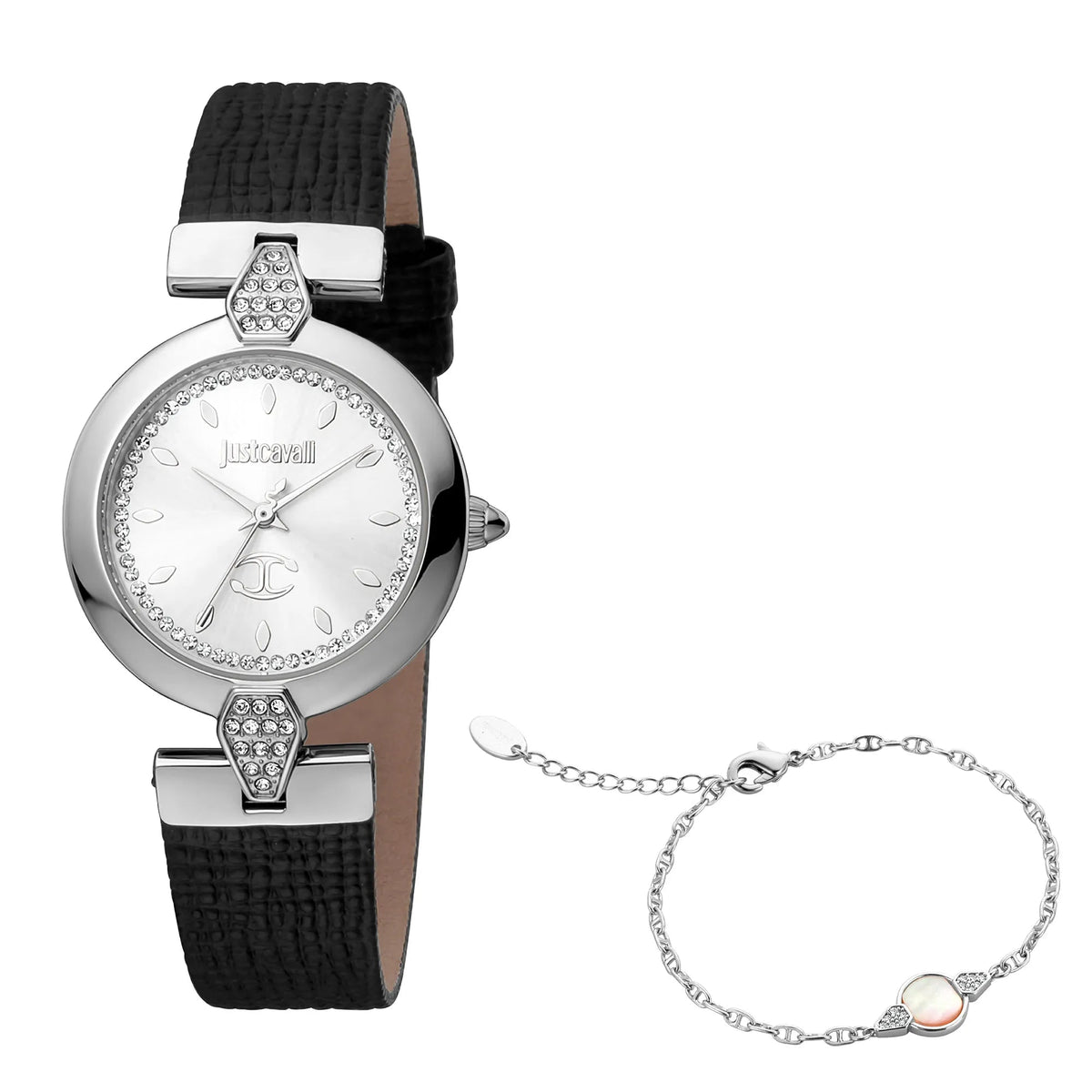 Just Cavalli Donna moderna Silver Leather -korean beauty