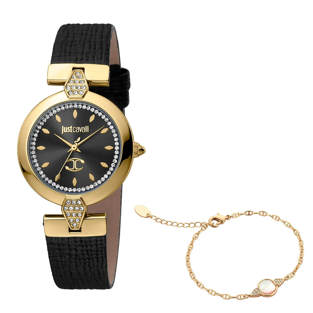 Just Cavalli Donna moderna Yellow Gold Leather -korean beauty