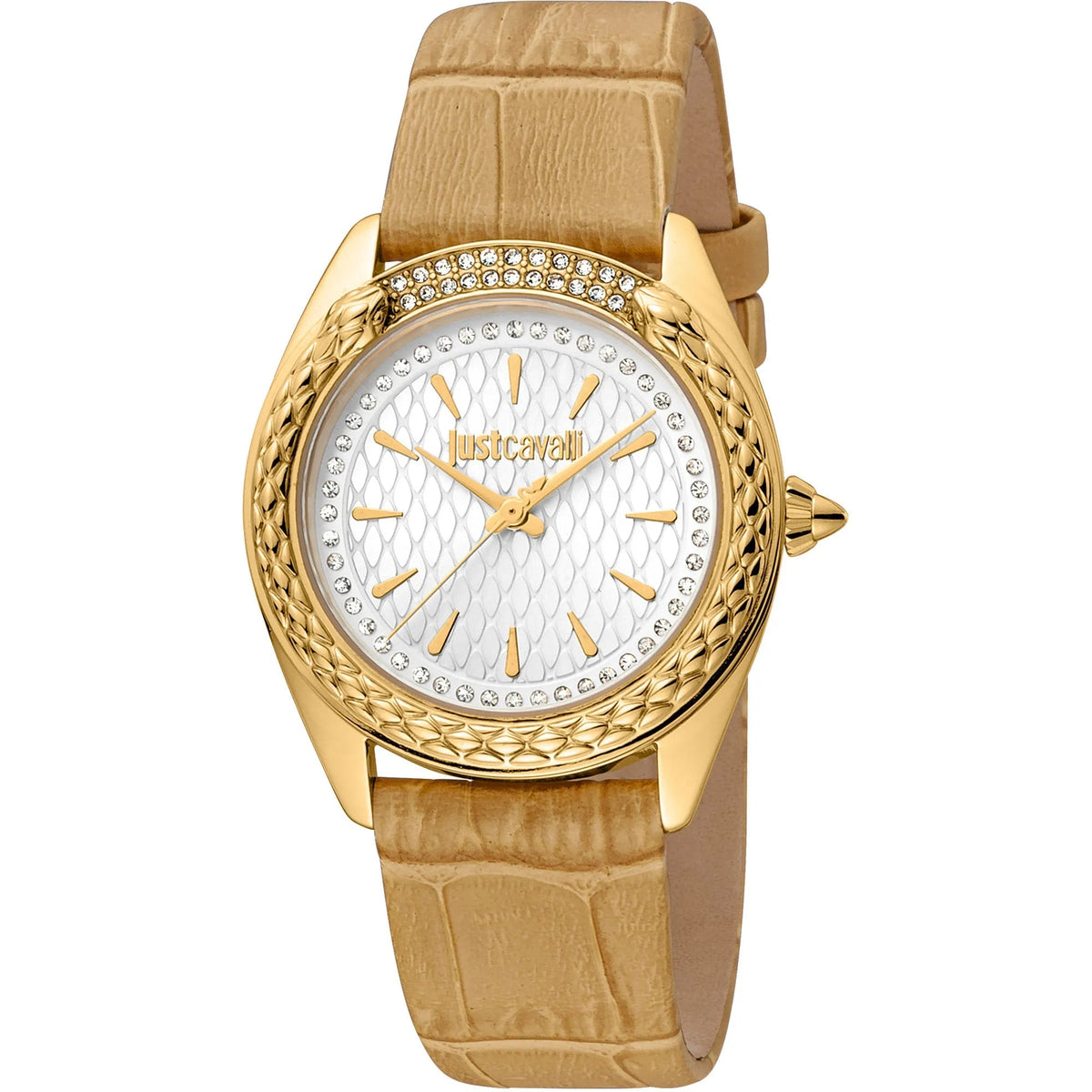 Just Cavalli Prestigio Leather Beige Gold -korean beauty