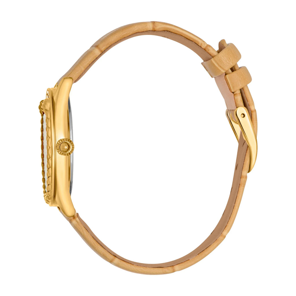 Just Cavalli Prestigio Leather Beige Gold -korean beauty