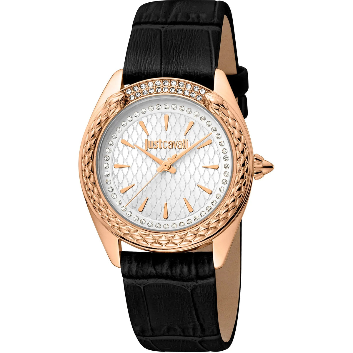 Just Cavalli Prestigio Leather Black Rose Gold -korean beauty