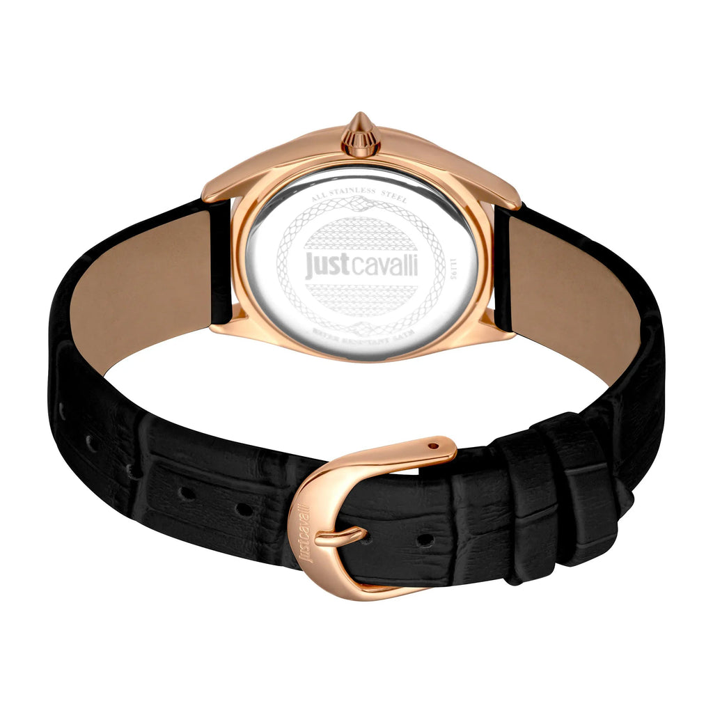 Just Cavalli Prestigio Leather Black Rose Gold -korean beauty