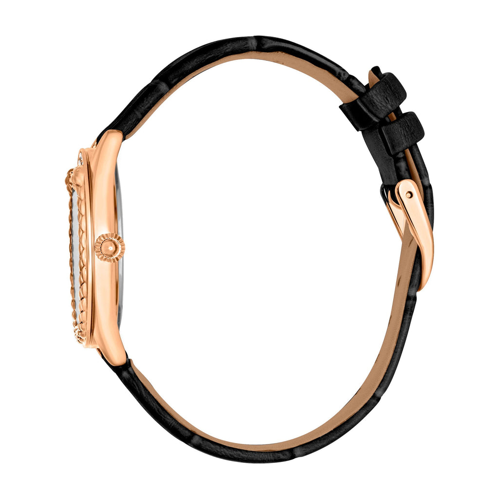 Just Cavalli Prestigio Leather Black Rose Gold -korean beauty