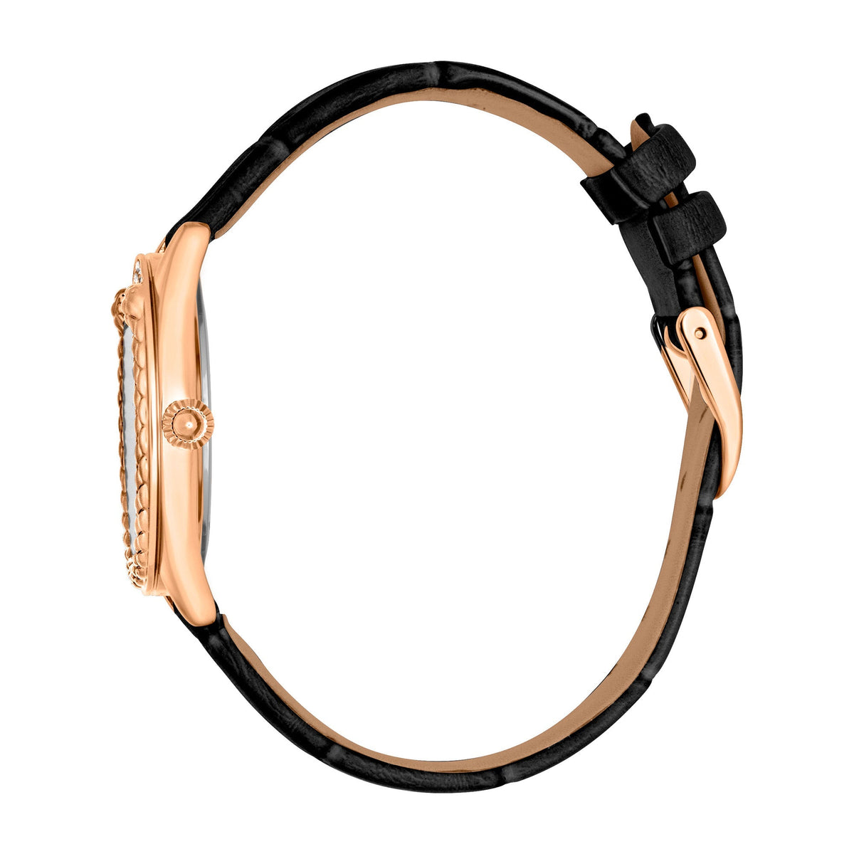 Just Cavalli Prestigio Leather Black Rose Gold -korean beauty