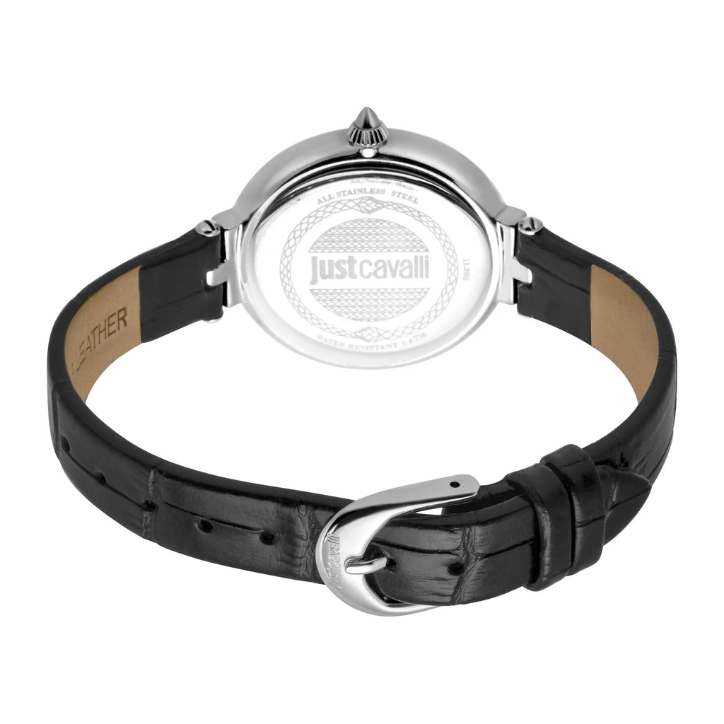 Just Cavalli Snake Creazione Silver Leather -korean beauty