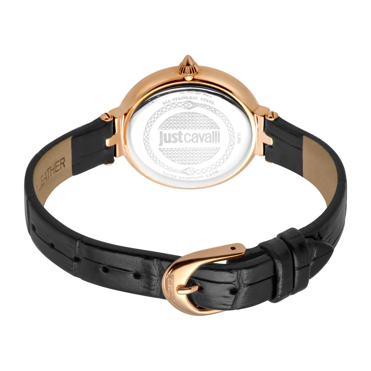 Just Cavalli Snake Creazione Black Leather -korean beauty