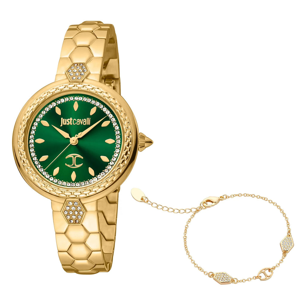 Just Cavalli Snake Creazione Yellow Gold Green -korean beauty