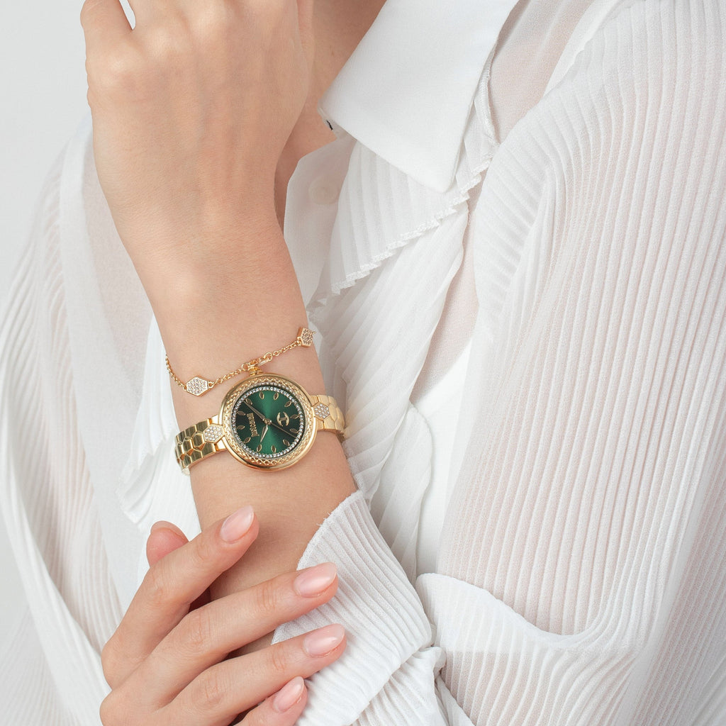 Just Cavalli Snake Creazione Yellow Gold Green -korean beauty