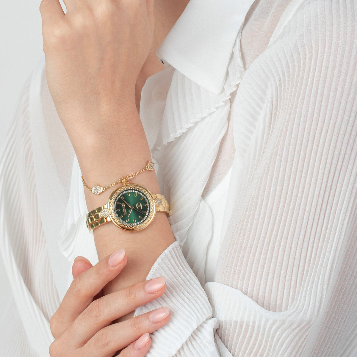 Just Cavalli Snake Creazione Yellow Gold Green -korean beauty