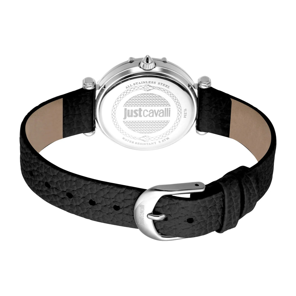 Just Cavalli JC Trama 2 Leather Black Silver -korean beauty