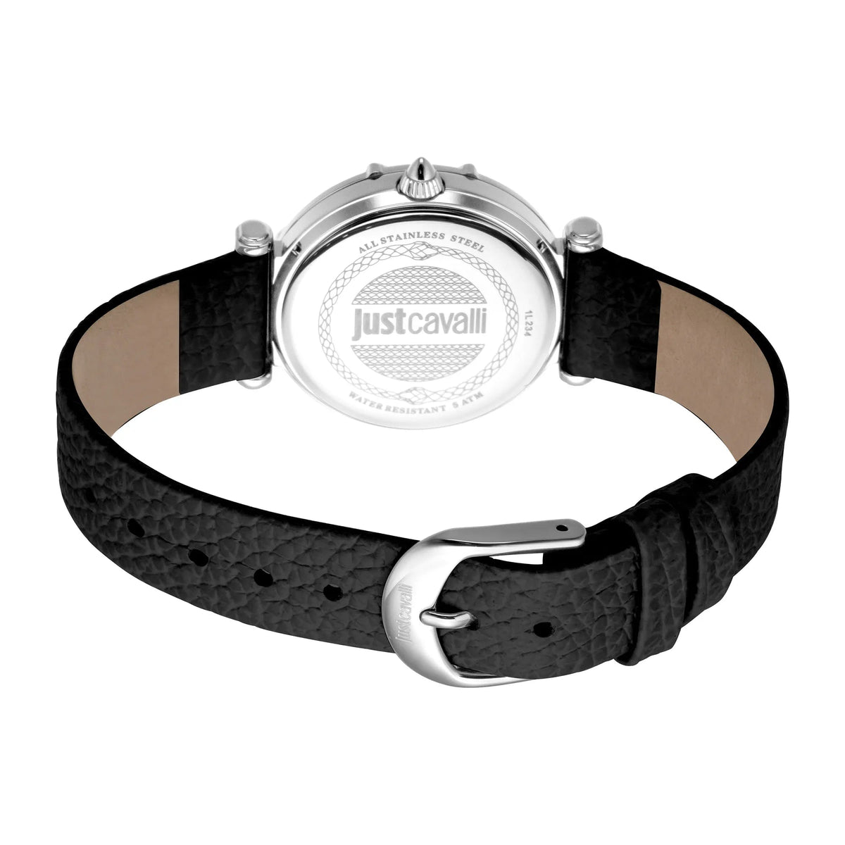 Just Cavalli JC Trama 2 Leather Black Silver -korean beauty