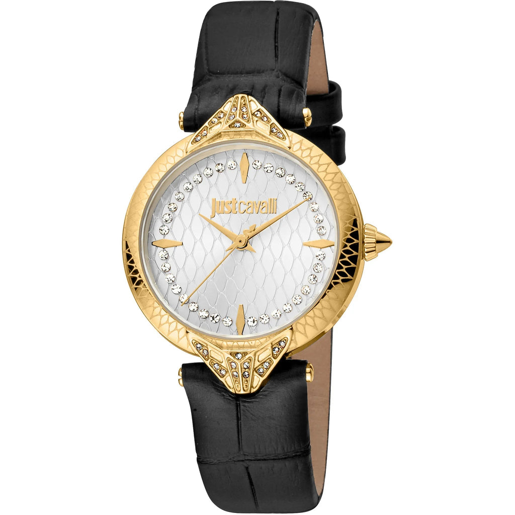Just Cavalli Luce Leather Black Gold -korean beauty