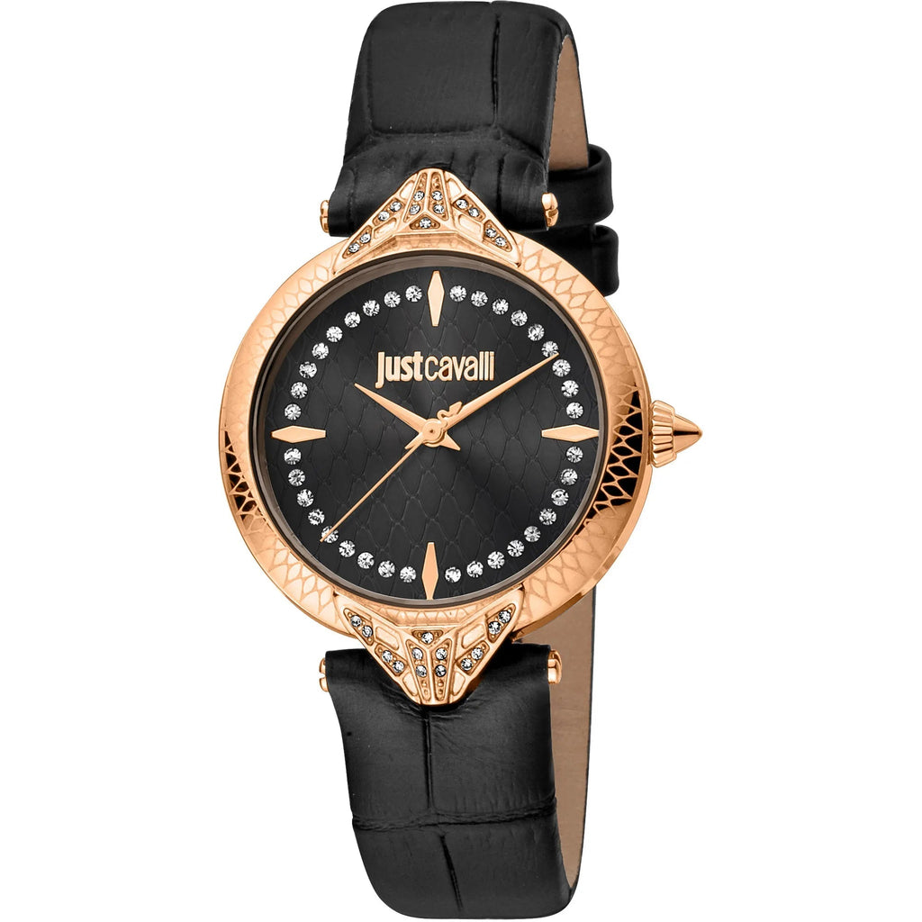 Just Cavalli Luce Leather Black RG -korean beauty