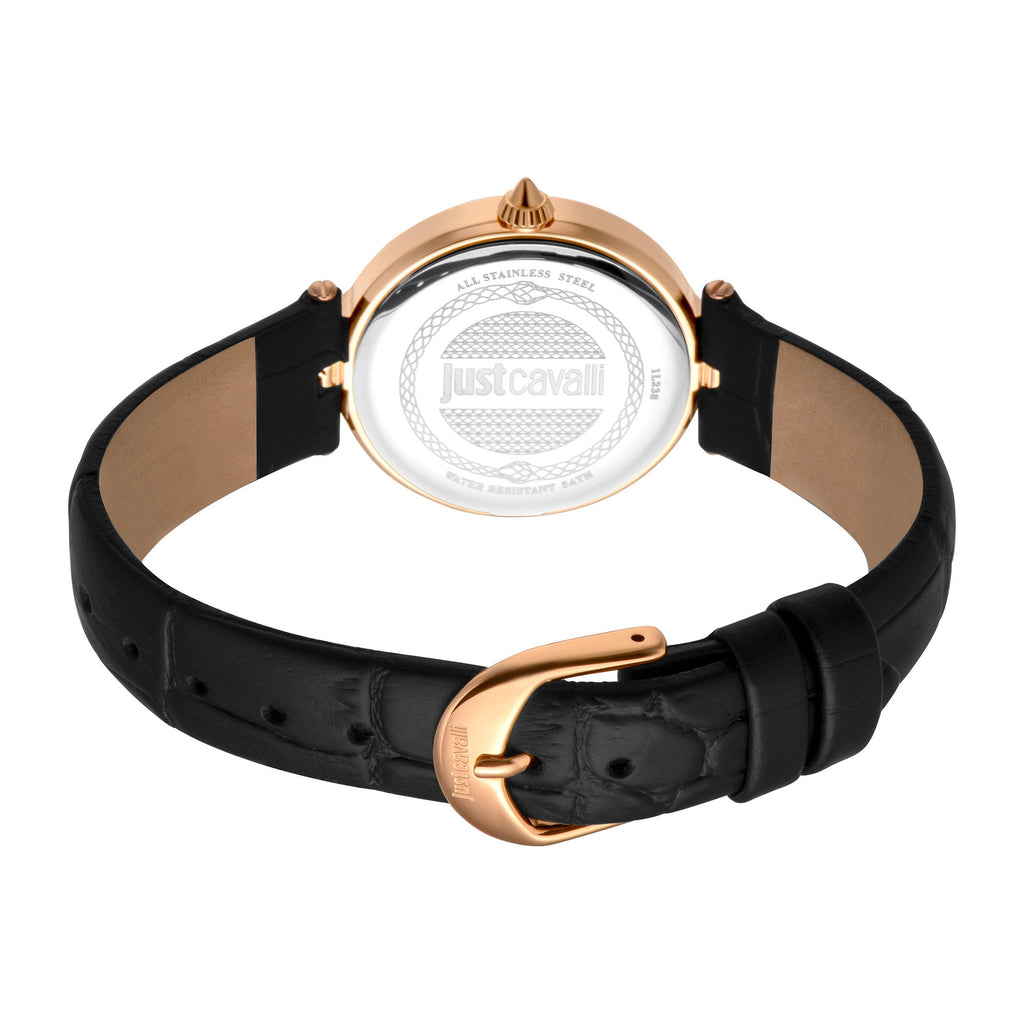 Just Cavalli Luce Leather Black RG -korean beauty