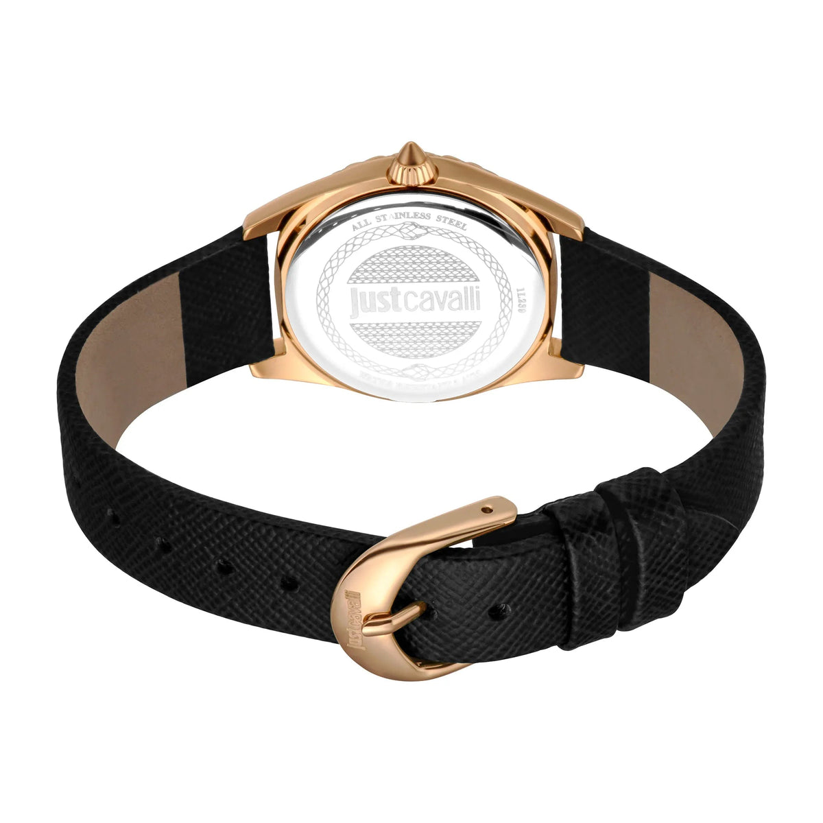 Just Cavalli Fashion Glam Black Leather -korean beauty