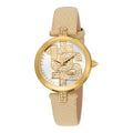 Just Cavalli Maiuscola Leather Beige Gold -korean beauty