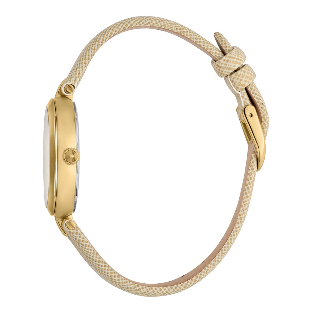 Just Cavalli Maiuscola Leather Beige Gold -korean beauty