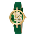 Just Cavalli Maiuscola Leather Green Gold -korean beauty