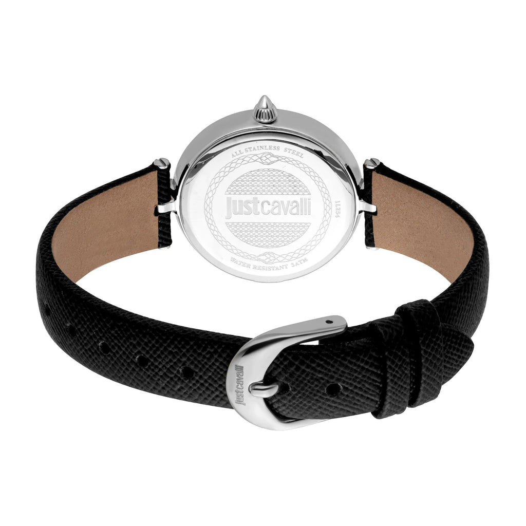 Just Cavalli Donna Leopardo Leather Black -korean beauty