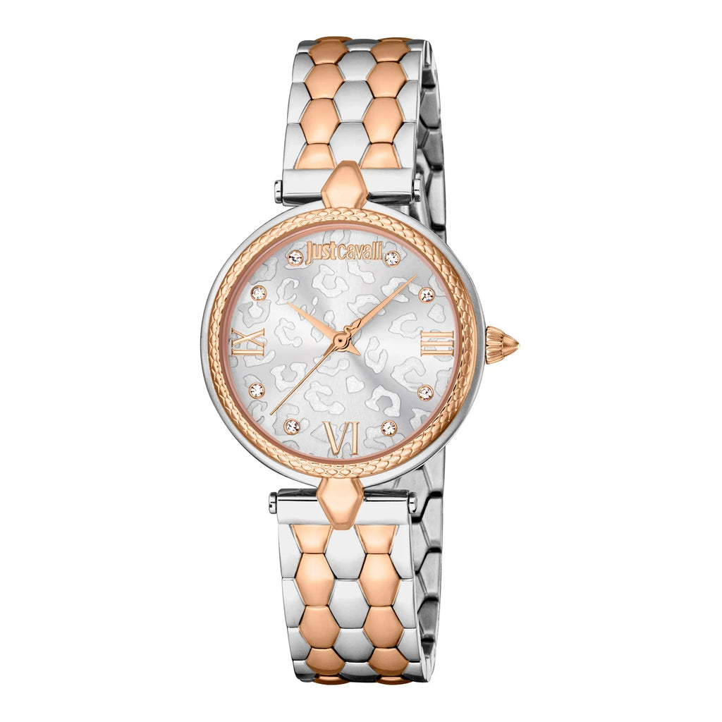 Just Cavalli Donna Leopardo Two Tones RG Silver -korean beauty