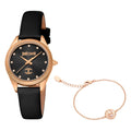 Just Cavalli Pacentro Leather Black Rose Gold -korean beauty