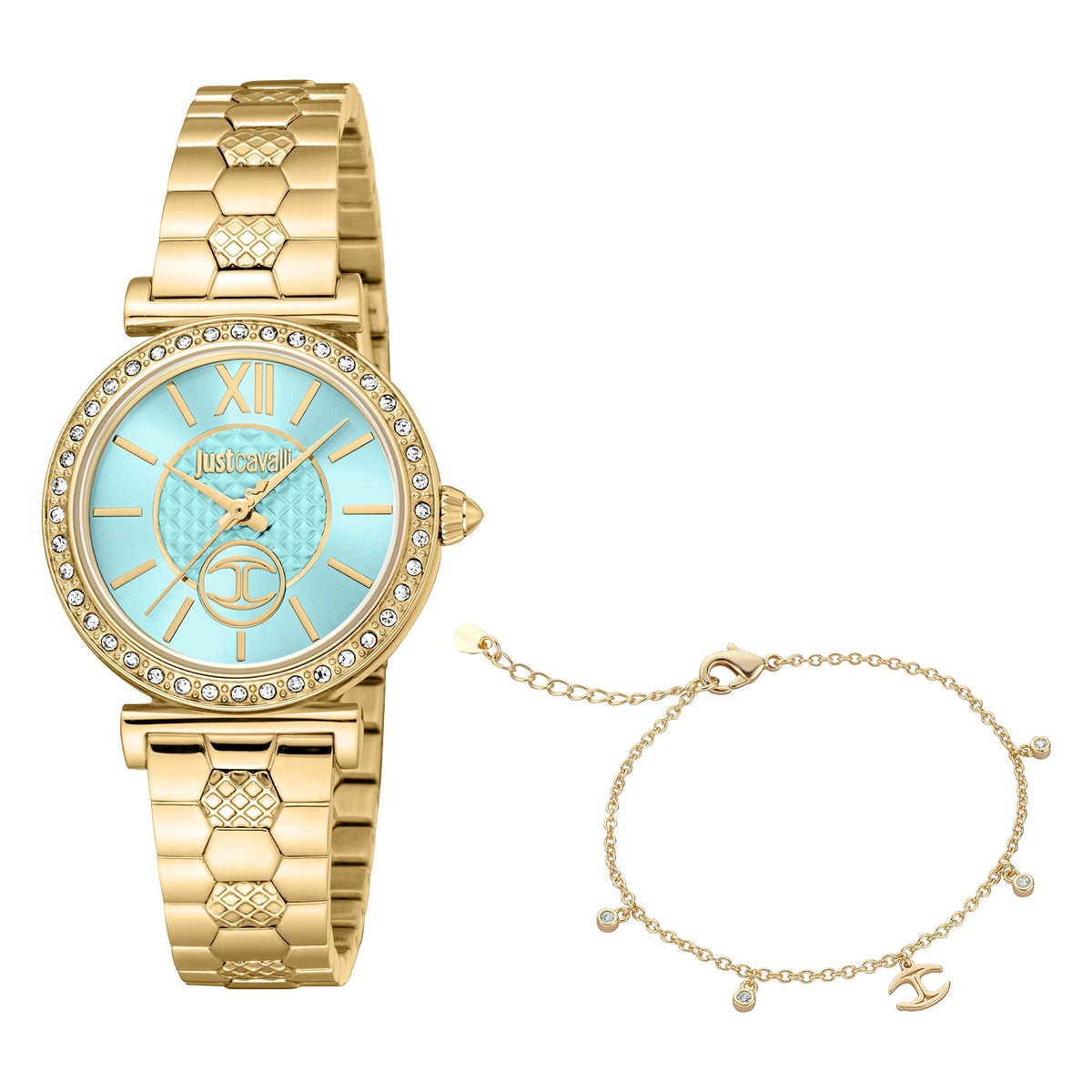 Just Cavalli Varenna Yellow Gold Turquoise -korean beauty