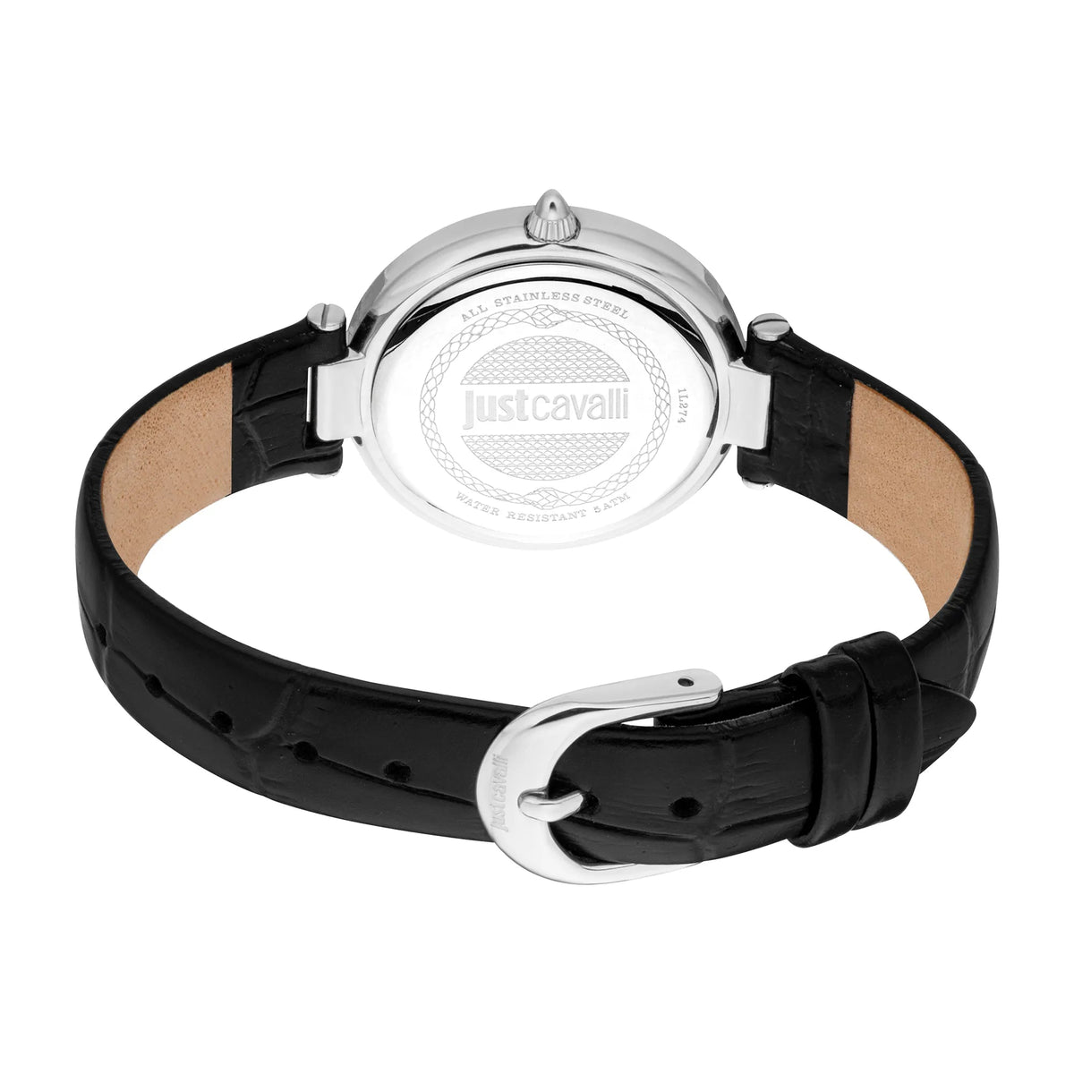 Just Cavalli Savoca Leather Black Silver -korean beauty