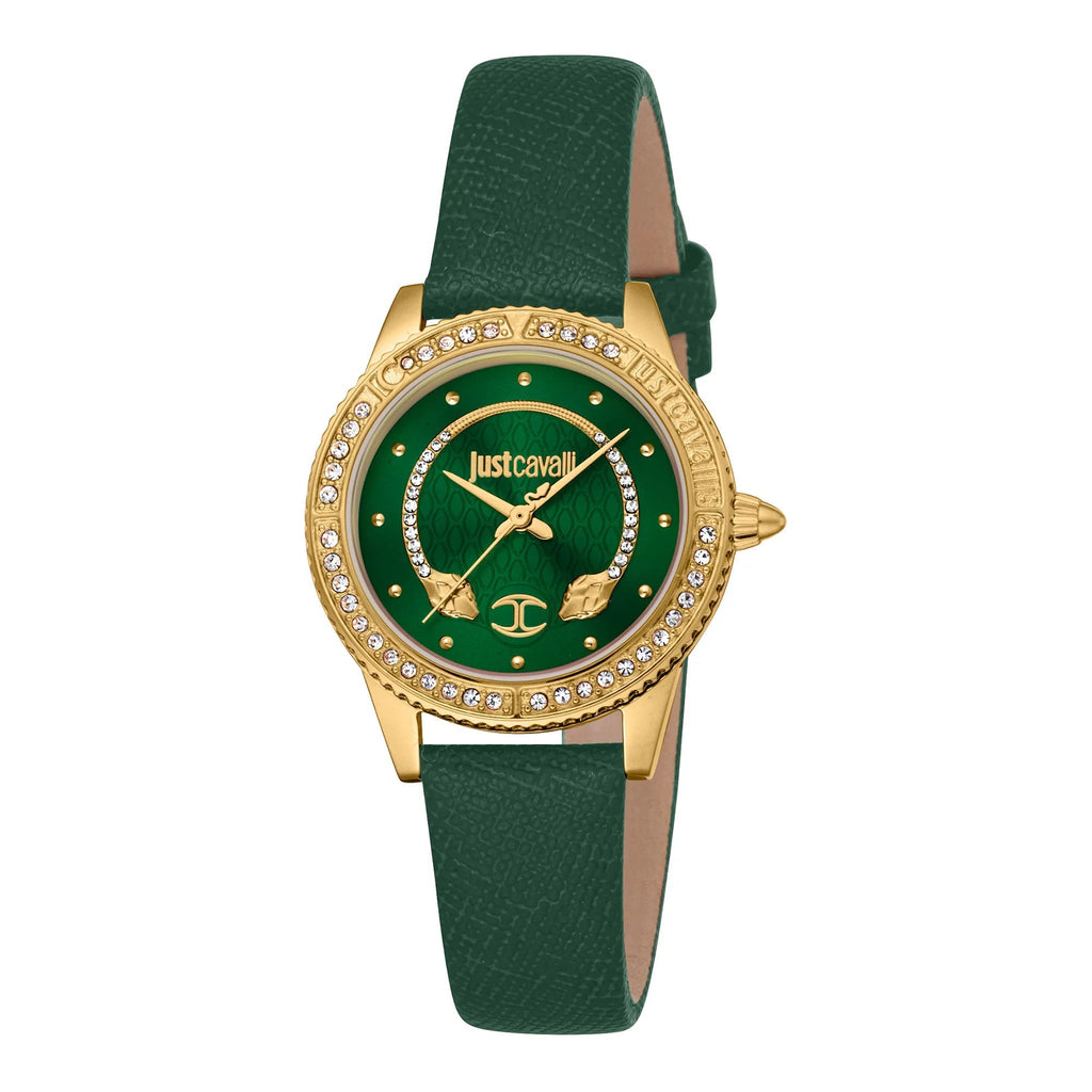 Just Cavalli Neive Leather Green Yellow Gold -korean beauty