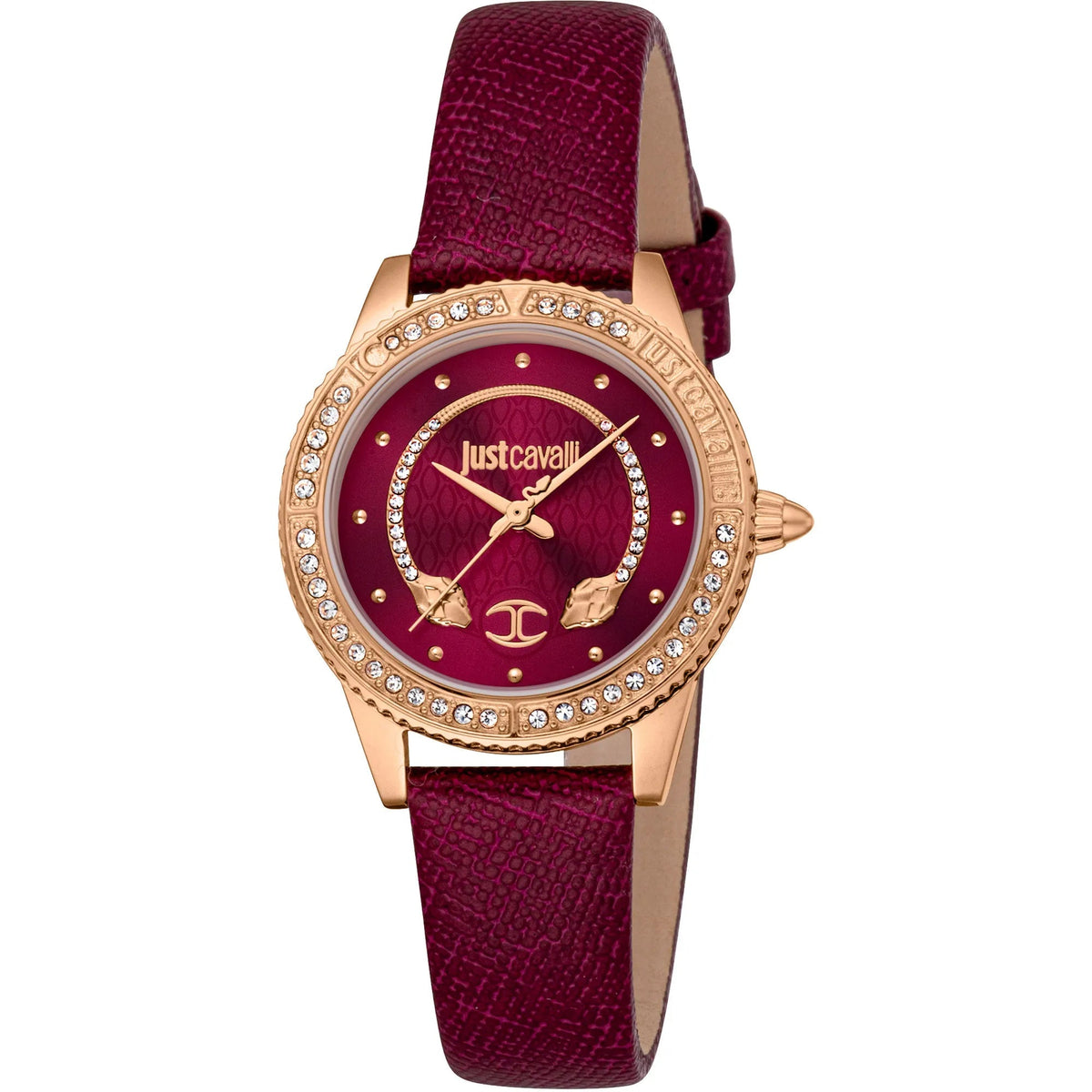 Just Cavalli Neive Leather Red Rose Gold -korean beauty