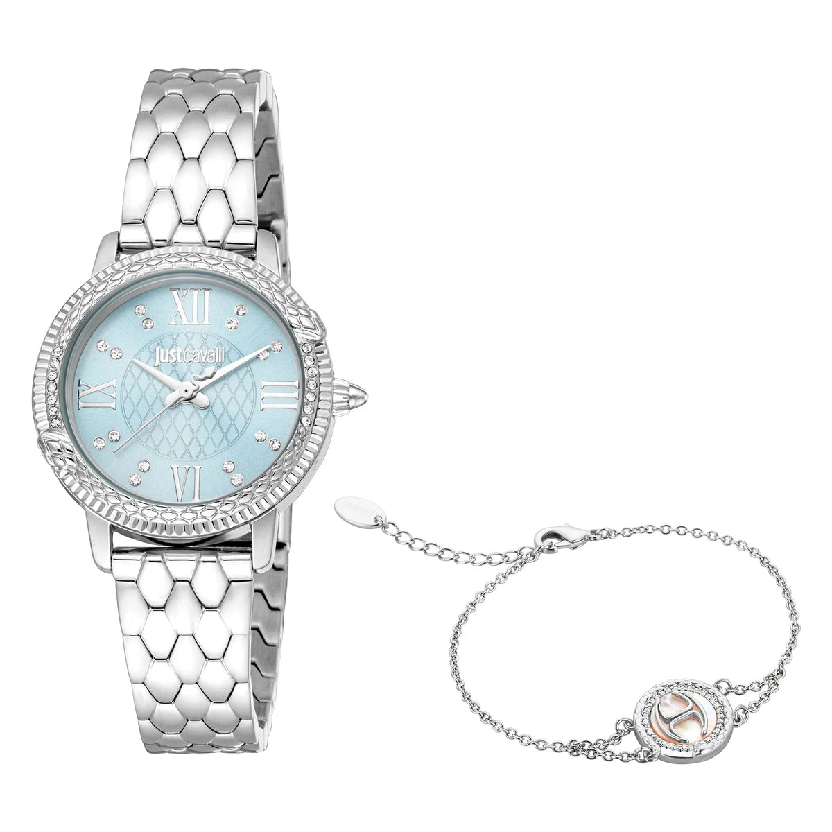 Just Cavalli Viperized Silver Grey Light Blue -korean beauty