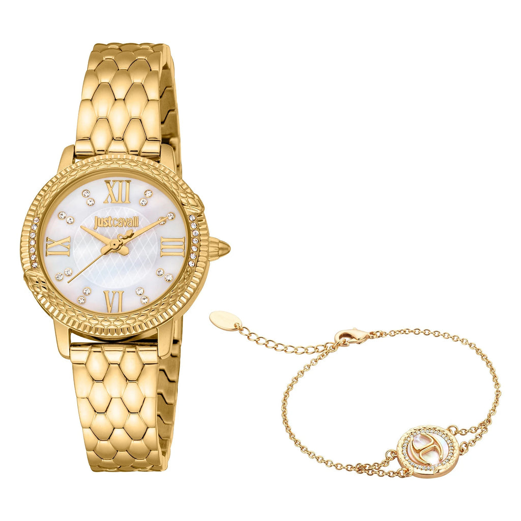 Just Cavalli Viperized Yellow Gold Silver MOP -korean beauty