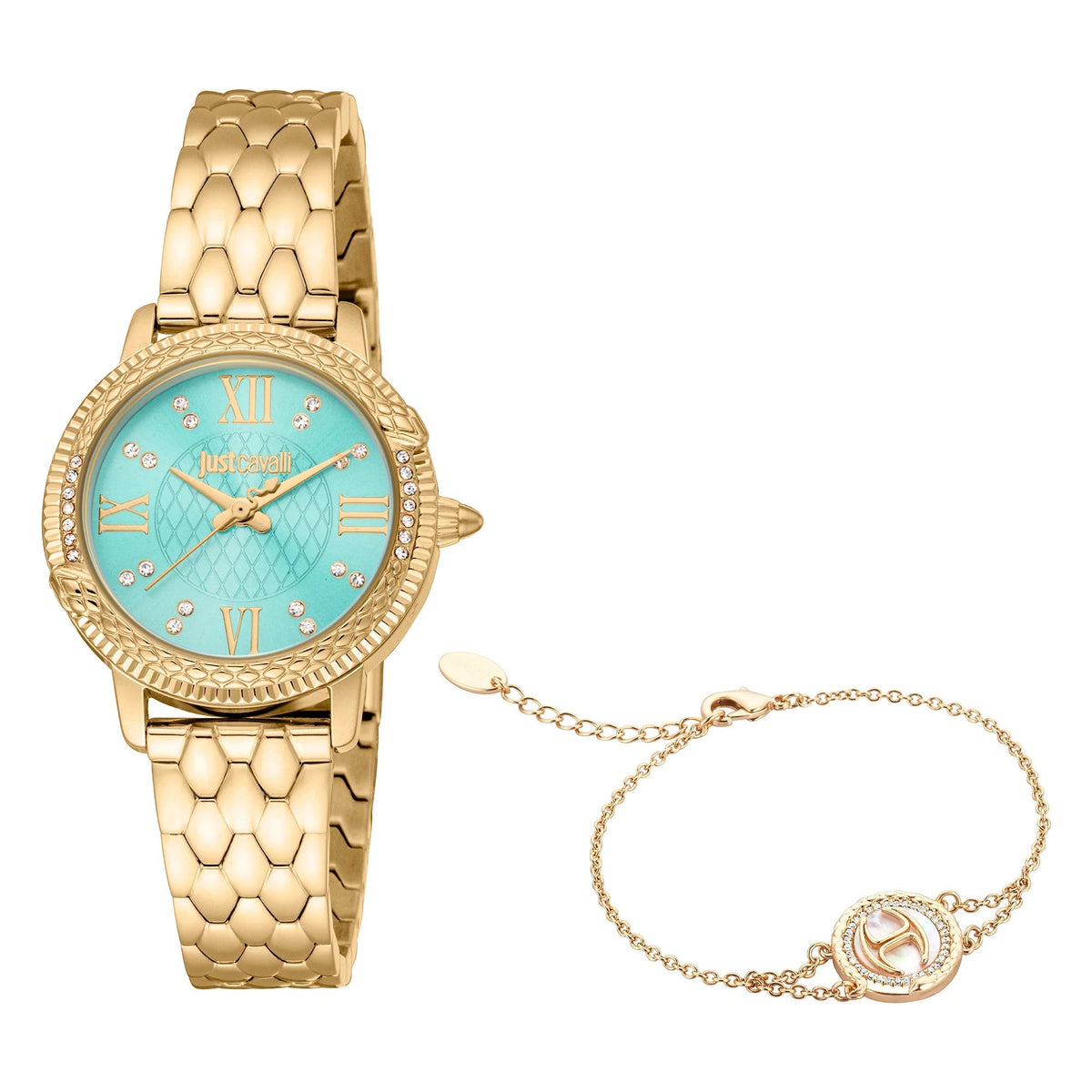 Just Cavalli Viperized Yellow Gold Turquoise -korean beauty