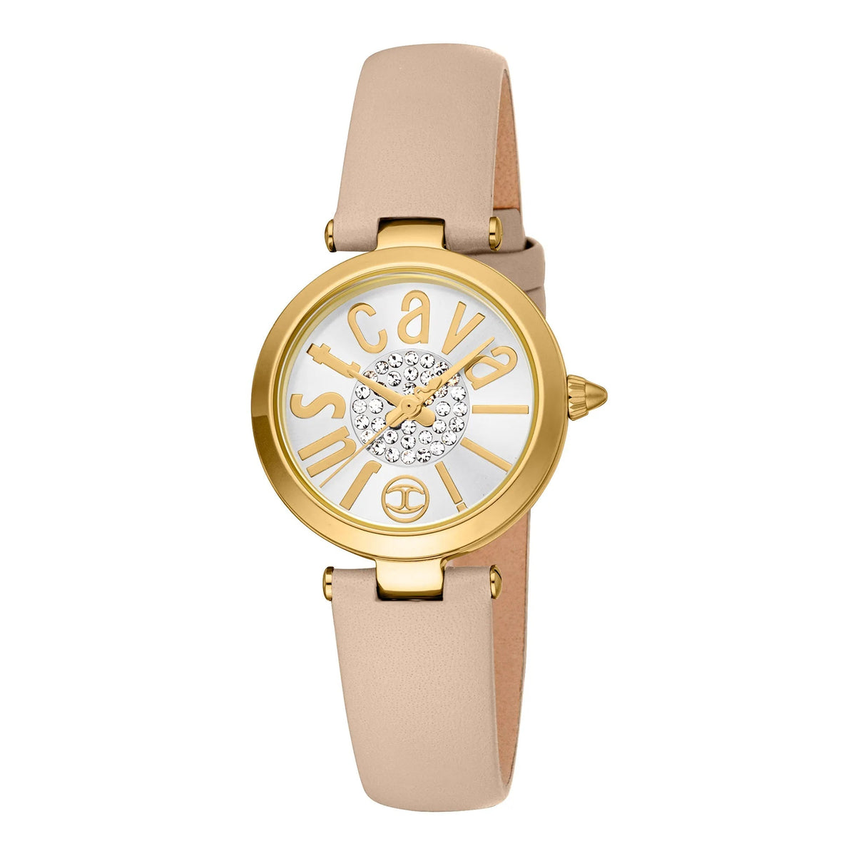 Just Cavalli Modena Leather Beige Yellow Gold -korean beauty