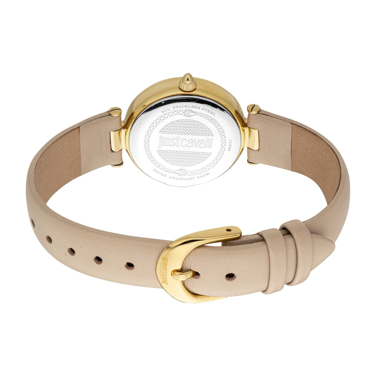 Just Cavalli Modena Leather Beige Yellow Gold -korean beauty
