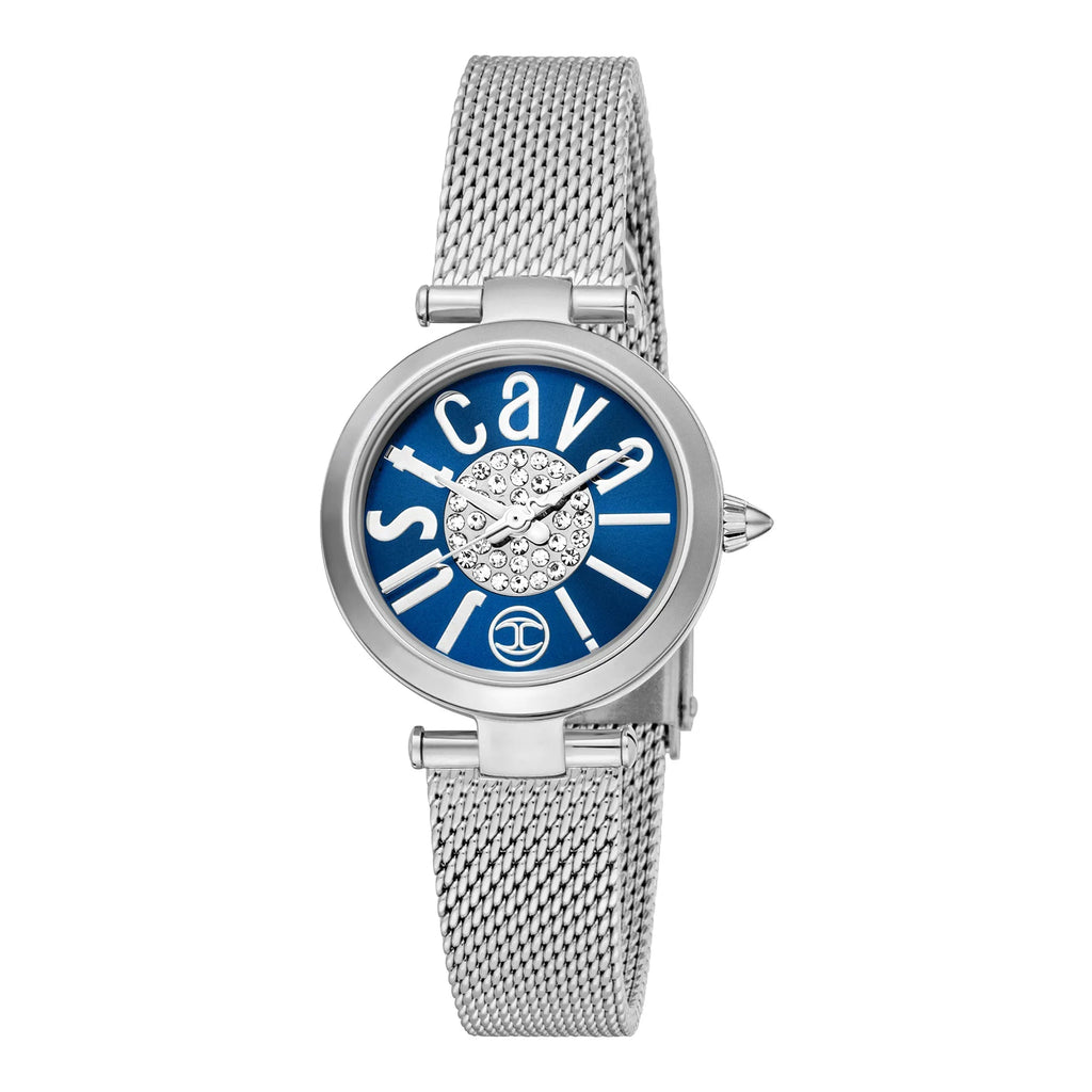 Just Cavalli Modena Mesh Silver Blu -korean beauty