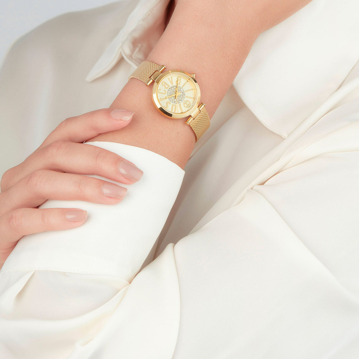 Just Cavalli Modena Mesh Yellow Gold -korean beauty