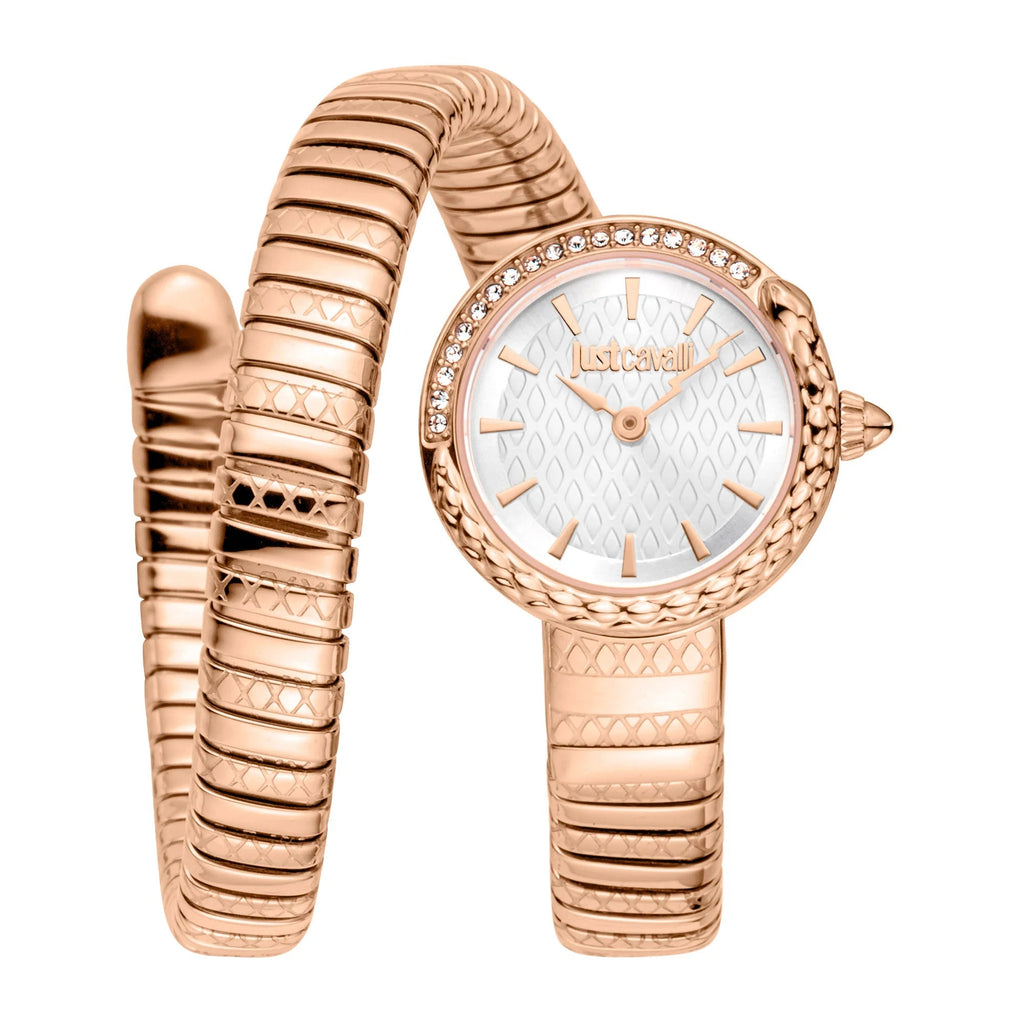 Just Cavalli Cerchio Snake Rose Gold Silver Grey -korean beauty