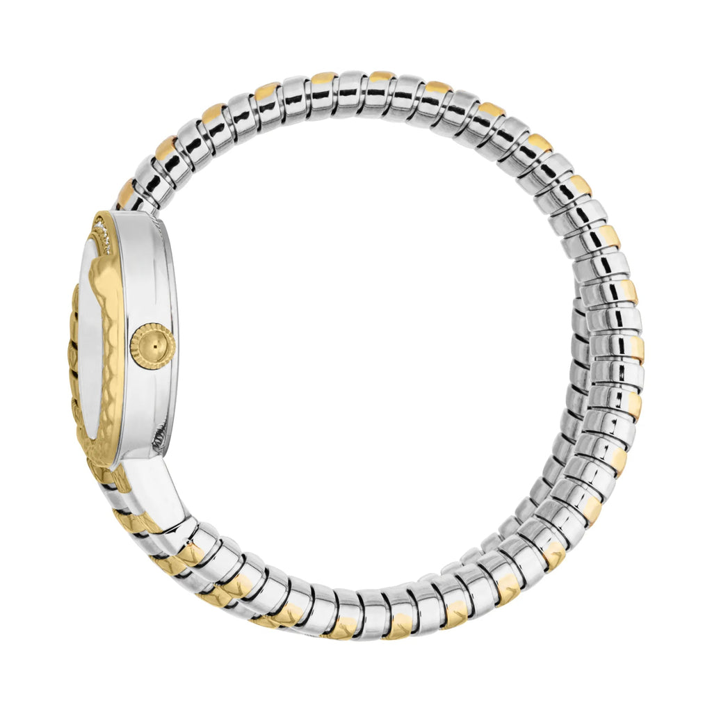 Just Cavalli Cerchio Snake Two Tones YG Silver Grey -korean beauty