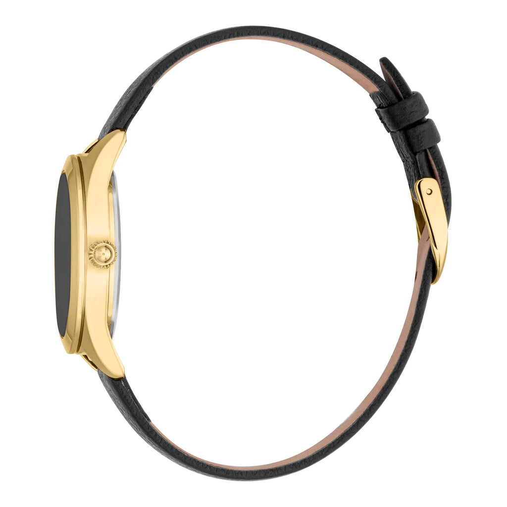 Just Cavalli Luna Leather Black YG Black -korean beauty