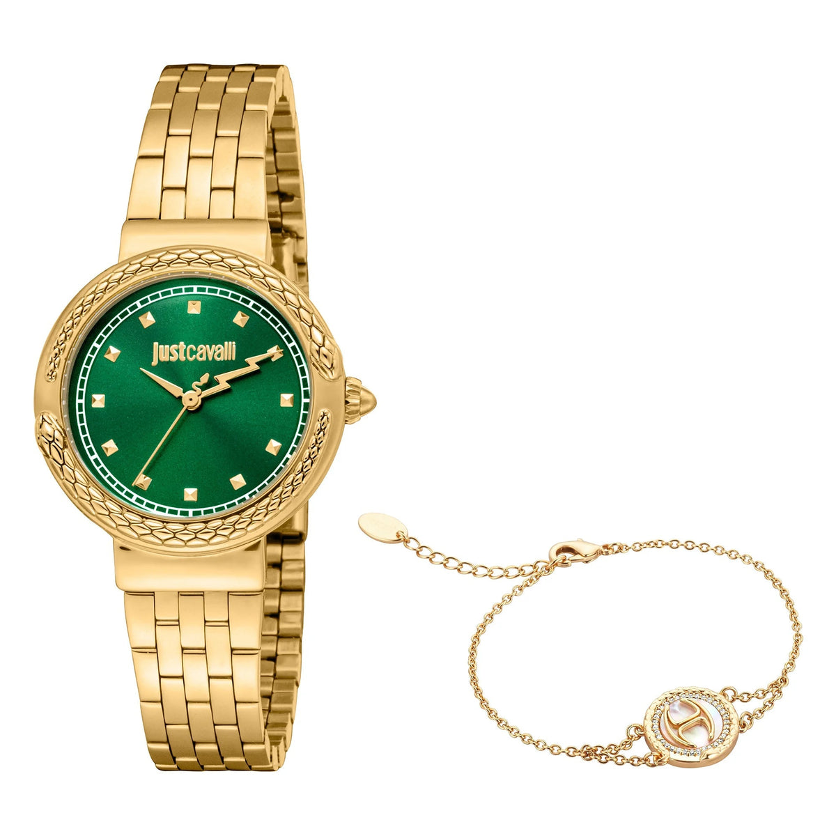 Just Cavalli Brave Snake Yellow Gold Green -korean beauty