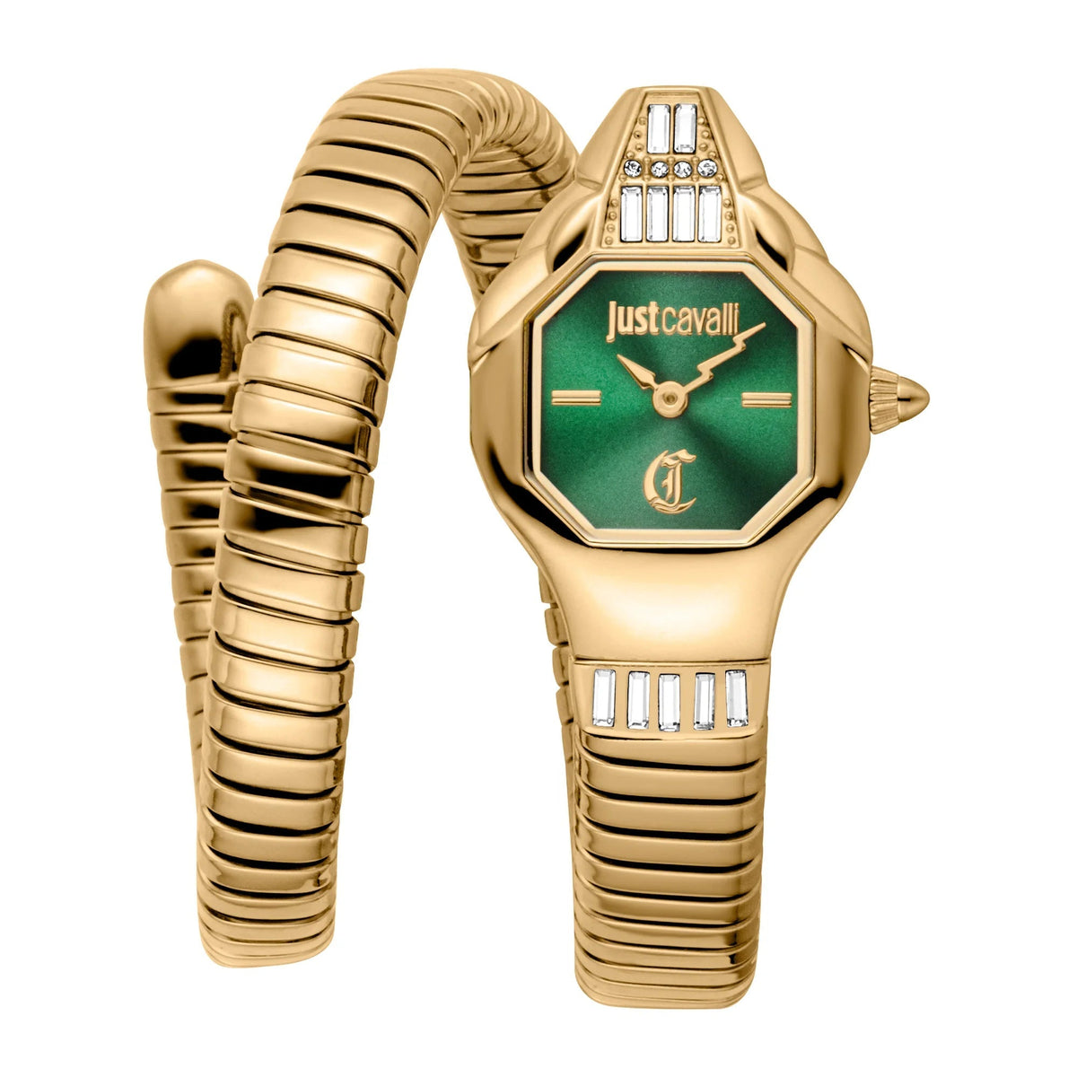 Just Cavalli Brillante Snake Yellow Gold Green -korean beauty