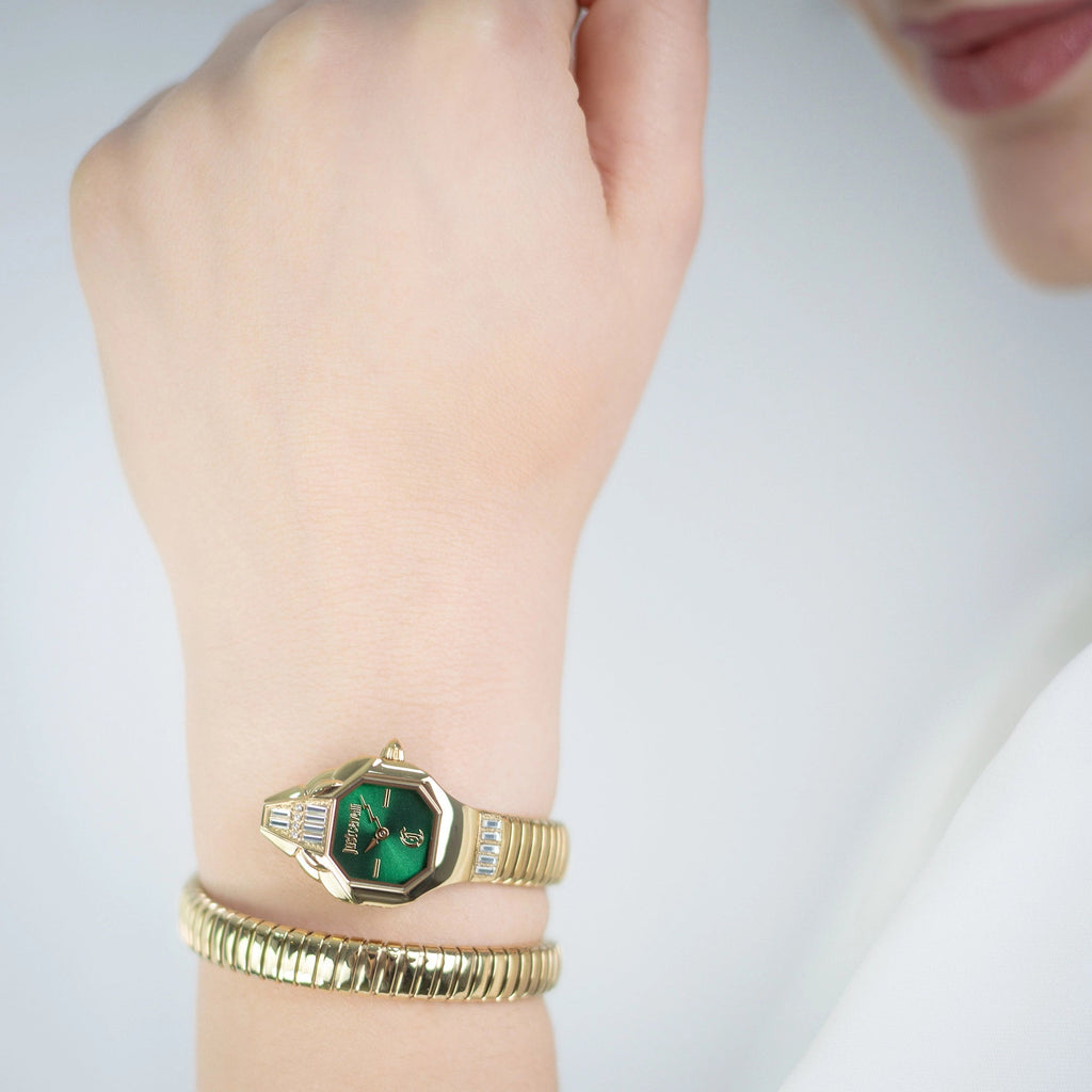 Just Cavalli Brillante Snake Yellow Gold Green -korean beauty