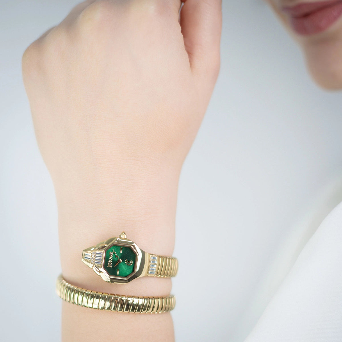 Just Cavalli Brillante Snake Yellow Gold Green -korean beauty