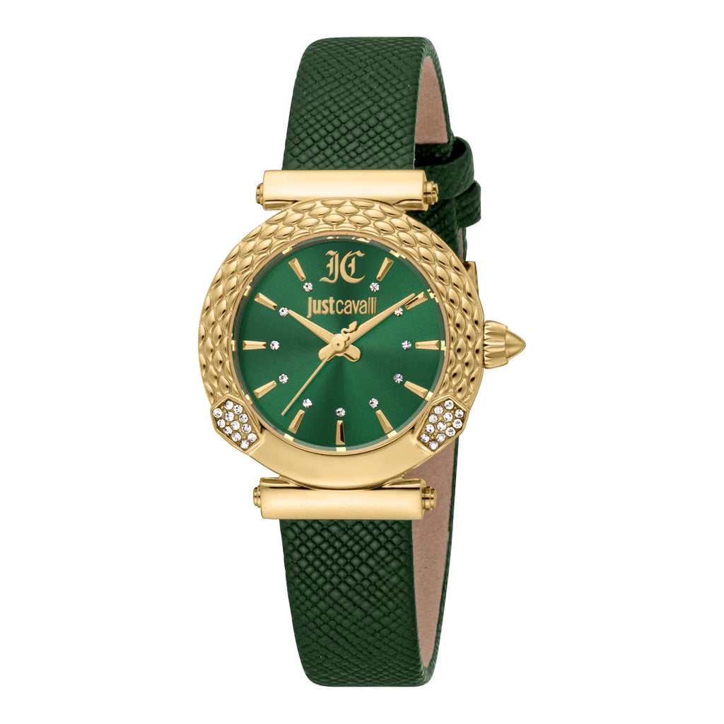 Just Cavalli Mistero Snake Leather Yellow Gold Green -korean beauty