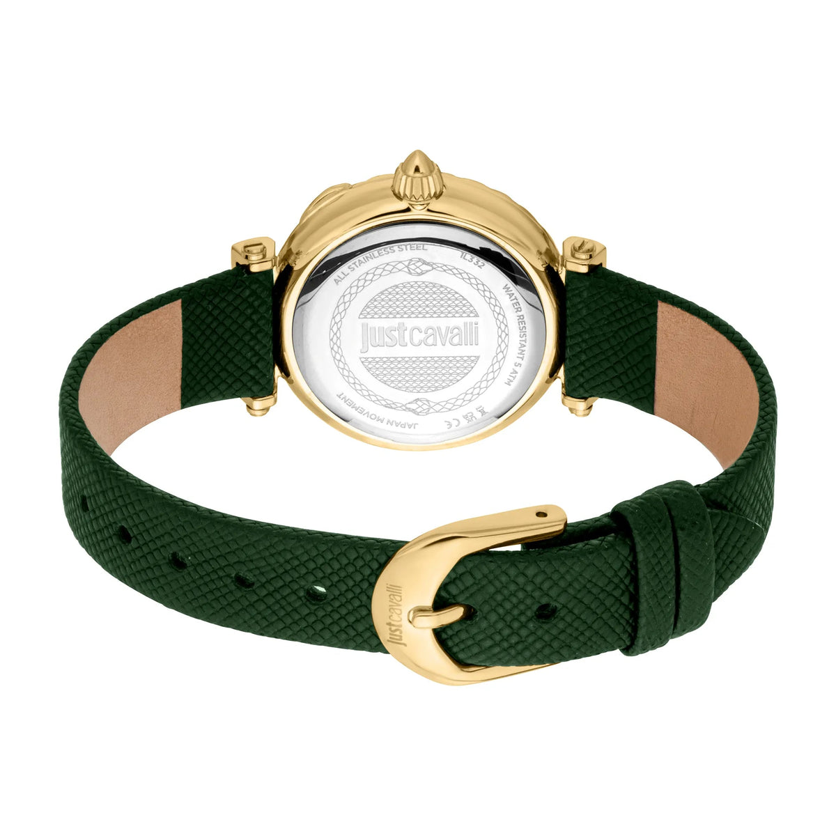 Just Cavalli Mistero Snake Leather Yellow Gold Green -korean beauty