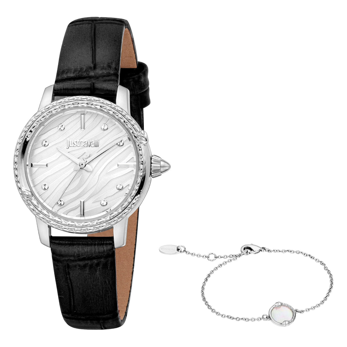 Just Cavalli Euforia Snake Leather Black Silver -korean beauty